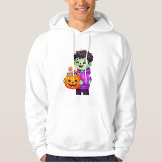 Süßer Kürbis-Zombie-Junge Hoodie