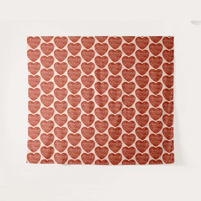 Süßer Kuss-Teppich Wandteppich (Vorderseite (Horizontal))