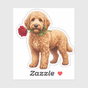 Süßer Labradoodle-Hund Aufkleber
