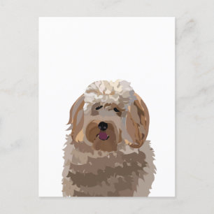 Süßer Labradoodle-Hund Postkarte