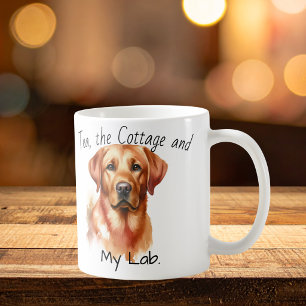 Süßer Labrador Retriever Braun personalisiert Kaffeetasse