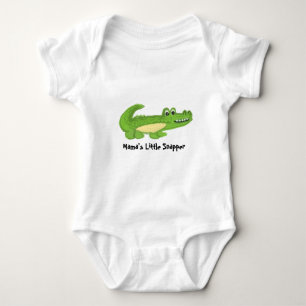 Süßer lächelnder Alligator-Baby-Body Baby Strampler