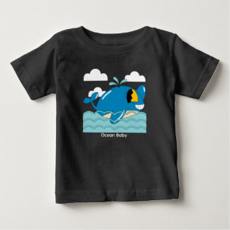 Süßer lächelnder Wal-Cartoon – Kawaii Ozean Meeres Baby T-shirt