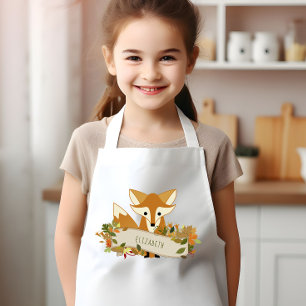 Süßer ländlicher Herbstfuchs personalisiert Kinderschürze