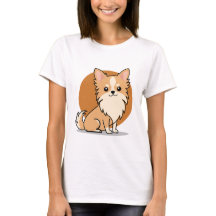 Süßer Langhaar-Chihuahua-Hund Cartoon