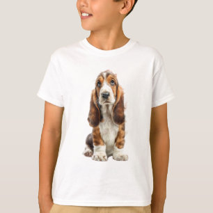 Süßer Langohren-Basset-Hound-Welpe Kinder T-Shirt