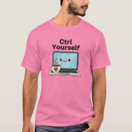 Süßer Laptop und Kaffee T-Shirt