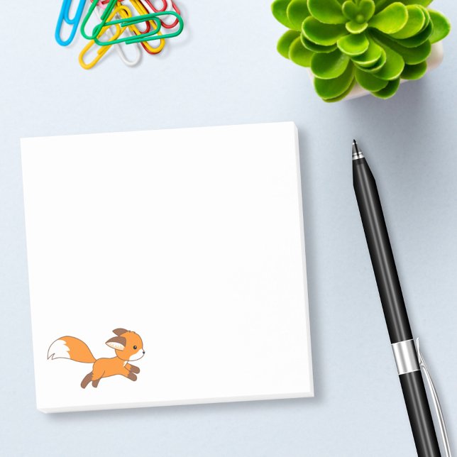 Süßer laufender Fuchs Post-it Klebezettel (Von Creator hochgeladen)