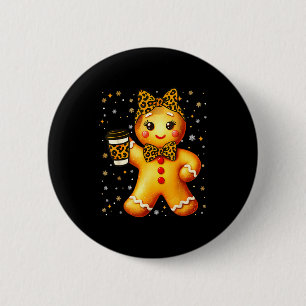 Süßer Lebkuchen-Leopard-Coquette-Weihnachten Xmas  Button