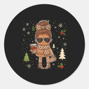 Süßer Lebkuchen Weihnachten Schnee Xmas Für Männer Runder Aufkleber