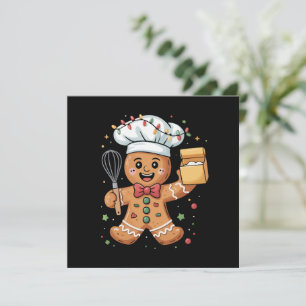 Süßer Lebkuchenmann Bäcker Weihnachten Chef Backen