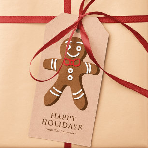 Süßer Lebkuchenmann Kraft Weihnachten Feiertag Geschenkanhänger