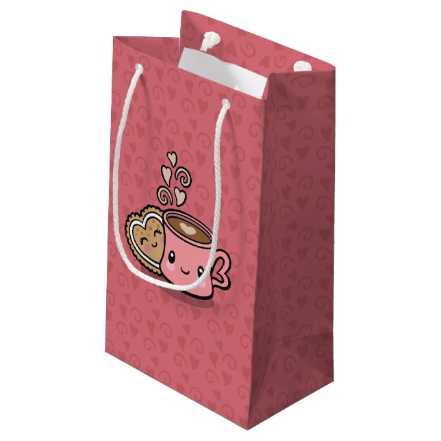 Süßer Leckereien-Beutel Kleine Geschenktüte (Rückseite Schrägansicht)
