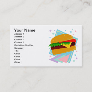 Süßer leckerer Burger Visitenkarte