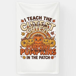 Süßer Lehrer-Kürbis-Herbst-Klassenzimmer-Vektor-De Banner