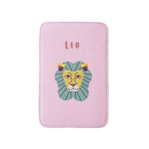 Süßer Leo, Tierkreiszeichen, Sternzeichen Druck Badematte