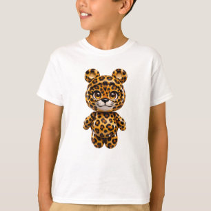 Süßer Leopard mit Flecken Kawaii Safari-Shirt Kind T-Shirt