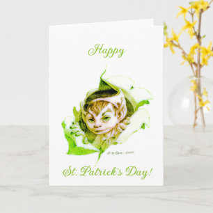 Süßer Leprechaun St. Patrick's Day Karte
