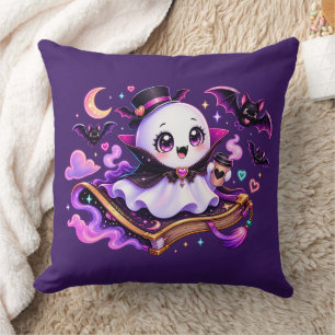 Süßer lesender Geist Halloween Kissen