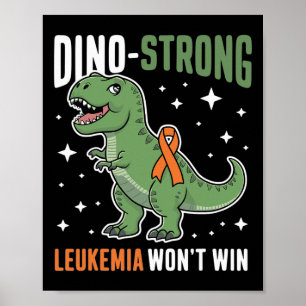 Süßer Leukämie Dino Starker T-Rex Kinder Dinosauri Poster
