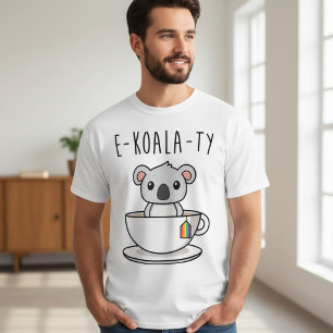 Süßer LGBTQ Koala Regenbogen Stolz Gleichheit T-Shirt