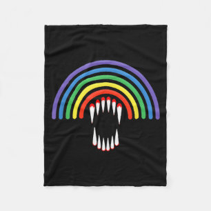 Süßer Lgbtq Vamre Lgbt Halloween Geist Regenbogen Fleecedecke