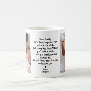 Süßer lieber Daddy Gedicht 2-Foto Kaffeetasse