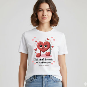 Süßer Liebesbrief-Musik-Herz Ich liebe dich T-Shir Tri-Blend Shirt