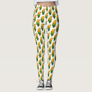 Süßer Liebesvogel Cartoon Papagei Leggings