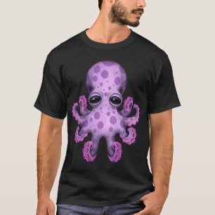 Süßer lila Baby-Oktopus T-Shirt
