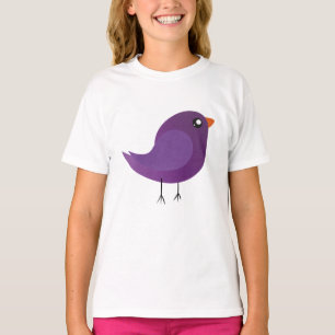 süßer lila Vogel T-Shirt