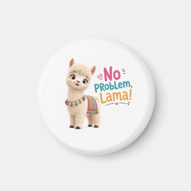 Süßer Llama-Kühlschrankmagnet Magnet (Vorne)
