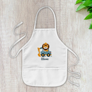 Süßer Löwe Bagger Kinderschürze