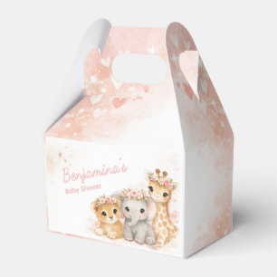 Süßer Löwe Elefant Giraffe Erröten Blumenkrone wäh Geschenkschachtel