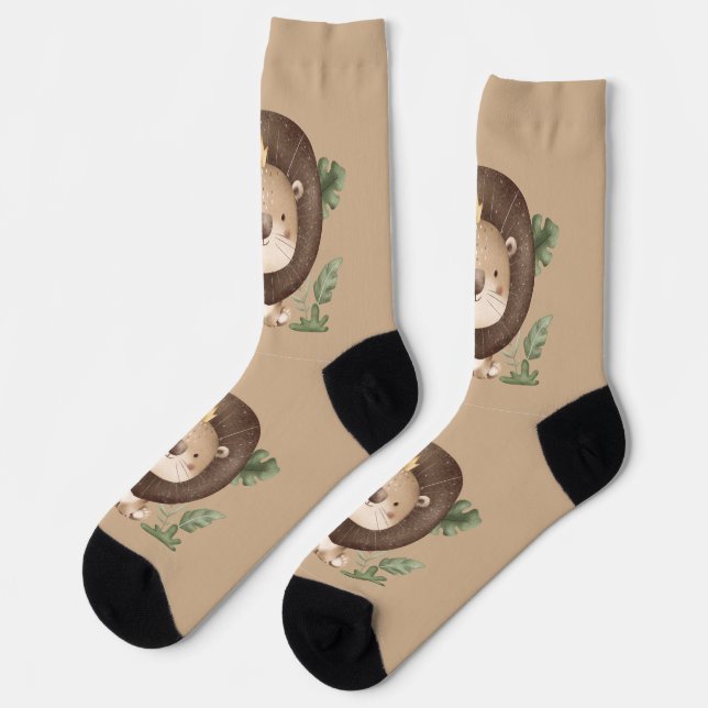 Süßer Löwe  Socken (Linkes Detail)