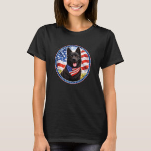 Süßer lustiger deutscher Schäferhund-Welpe USA-Fla T-Shirt