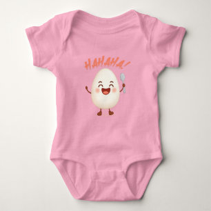 Süßer Lustiger Ei Cartoon Baby Body Lachend Strampler