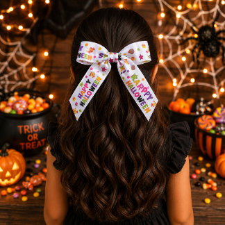 Süßer lustiger Halloween-Grusel Rosa Orange Ripsband