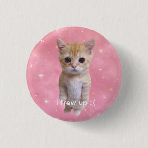 süßer lustiger Meme-Kitty "ich habs vermasselt" Pi Button