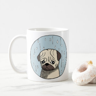 Süßer lustiger Reh-Mops mit individuellem Namen Mo Kaffeetasse