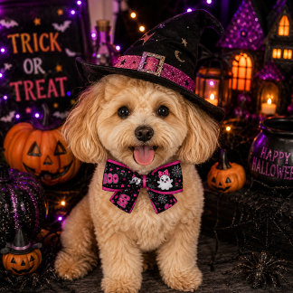 Süßer lustiger schwarzer rosa Halloween-Mädchen-Ge Ripsband