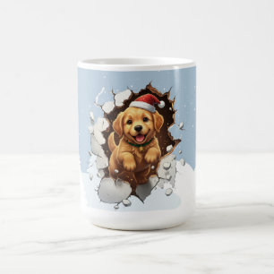 Süßer lustiger Weihnachtshund Kaffeetasse