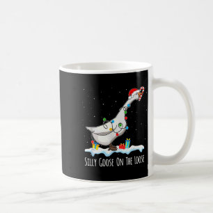 Süßer lustiger Weihnachtsmann-Ente alberne Gans au Kaffeetasse