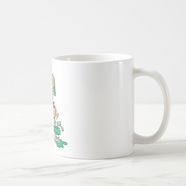 Süßer Maler-Bär Kaffeetasse (Rechts)