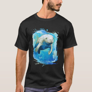Süßer Manatee-Liebhaber Dugong-Ozeanologe-Seekuh-P T-Shirt