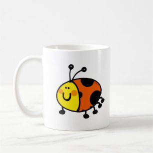 Süßer Marienkäfer-Cartoon für Kinder und Naturlieb Kaffeetasse