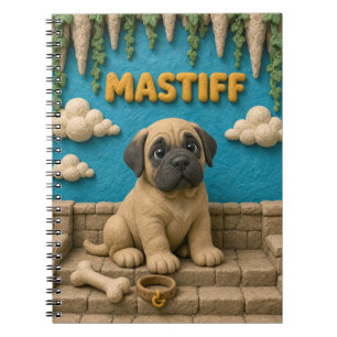Süßer Mastiff-Welpe, Babyhund Notizblock