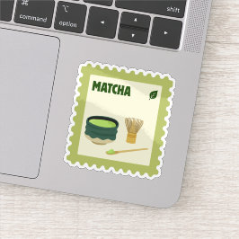 Süßer Matcha-Stempel Aufkleber