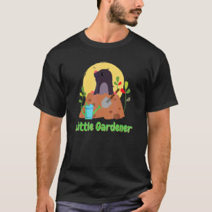 Süßer Maulwurf Kleiner Gärtner Kinder Motiv Famili T-Shirt