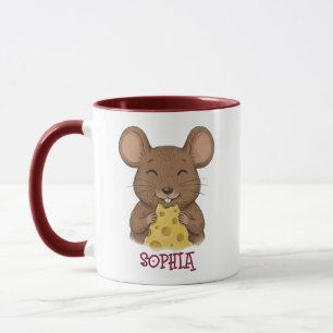 Süßer Maus-Tassenname Holzland-Tier Kinder Tasse